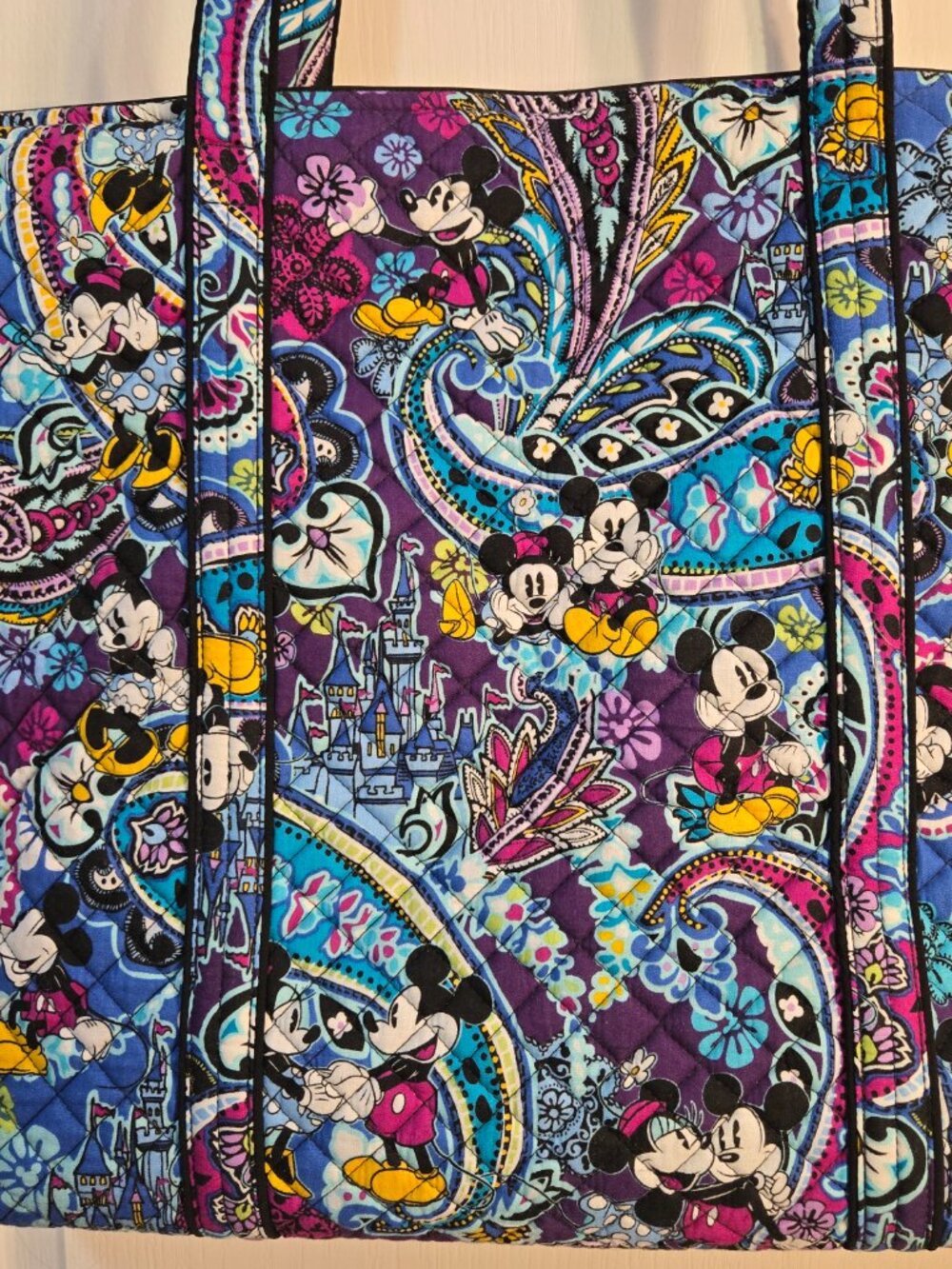 Vera Bradley x Disney Parks Mickey Celebration Paisley Original Tote Bag - EUC - Picture 4 of 10